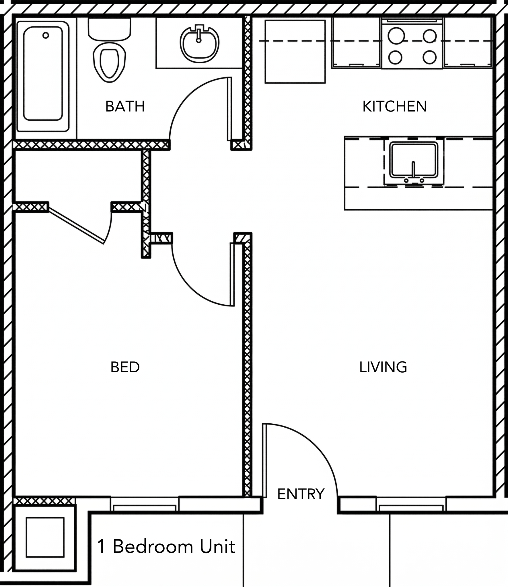 1bed floorplans